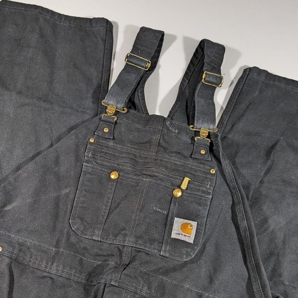 Carhartt Sz 46x30 Black Bibs - Picture 3 of 4
